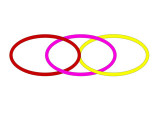 Grafika wektorowa przedstawiająca symbol utworzony w wyniku przekształceń okręgów. © boguslavus