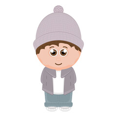 Isolated sketch of a happy boy Vector