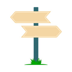 Signpost icon. Color silhouette. Front view. Vector simple flat graphic illustration. Isolated object on a white background. Isolate.