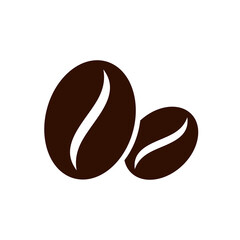 Coffee icon. Coffee bean. The symbol of the drink. Isolated raster illustration on white background.