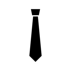 Tie icon. A ceremonial wardrobe accessory. A symbol of business, politics, and official business meetings. Isolated raster illustration on white background.
