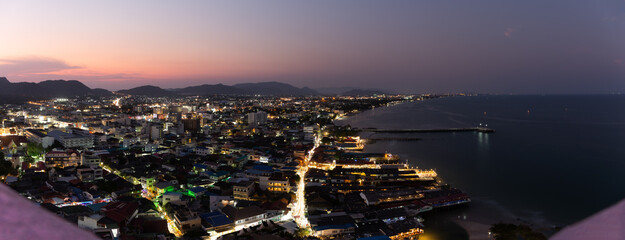 Panorama Hua Hin am Abend