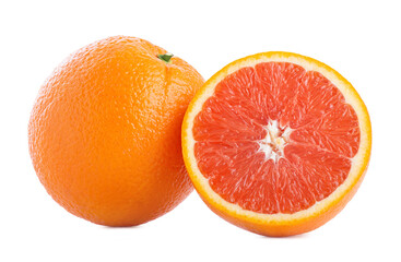 red orange on a white isolated background