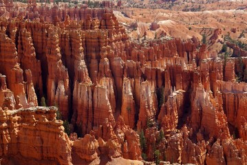 Red hoodoo formations in southern Utah