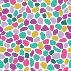 Seamless pattern with stone mosaic.Colorful candy print on children's clothes.Vector illustration.