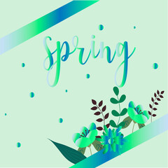 spring flower arrangement in blue and turquoise colors