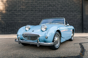 Fototapeta na wymiar Vintage British Sports Car - Blue