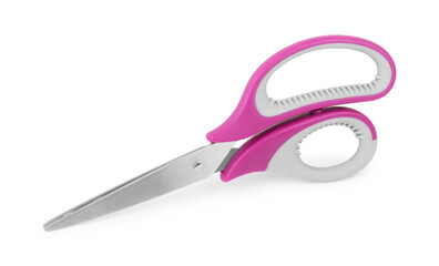 Tailors scissors with a black handle isolated on a white background