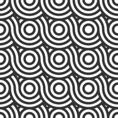 Vector seamless texture. Modern geometric background with circles.