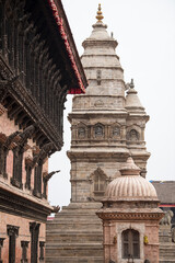 Obraz premium Kathmandu,Nepal- April 20,2019 : Patan Durbar Square is situated at the centre of Lalitpur city. Patan is one of the oldest know Buddhist City. It is a center of both Hinduism and Buddhism.