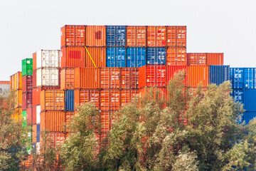 Containers at the port of Rotterdam