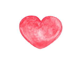 Obraz na płótnie Canvas Red Love Hearts Isolated on White Background.
