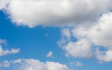 White clouds in blue sky