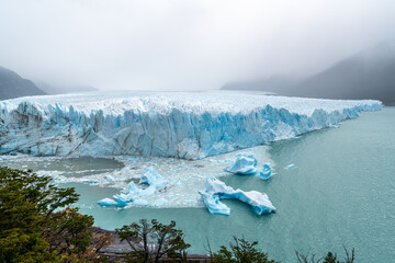 Argentina, Patagonia, near El Calafate, view from the viewpoint (mirador)  of the Glaciar Perito Moreno.
