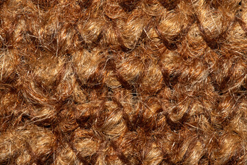 brown fabric macro texture of a sofa