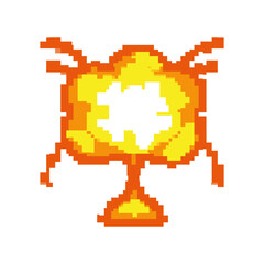 Fototapeta premium pixelated nuclear explosion