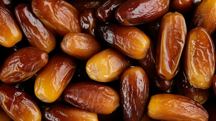 Fresh dates fruits close up. Eating dried fruits. Vegan, vegetarian food