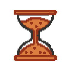 pixelated hourglass time