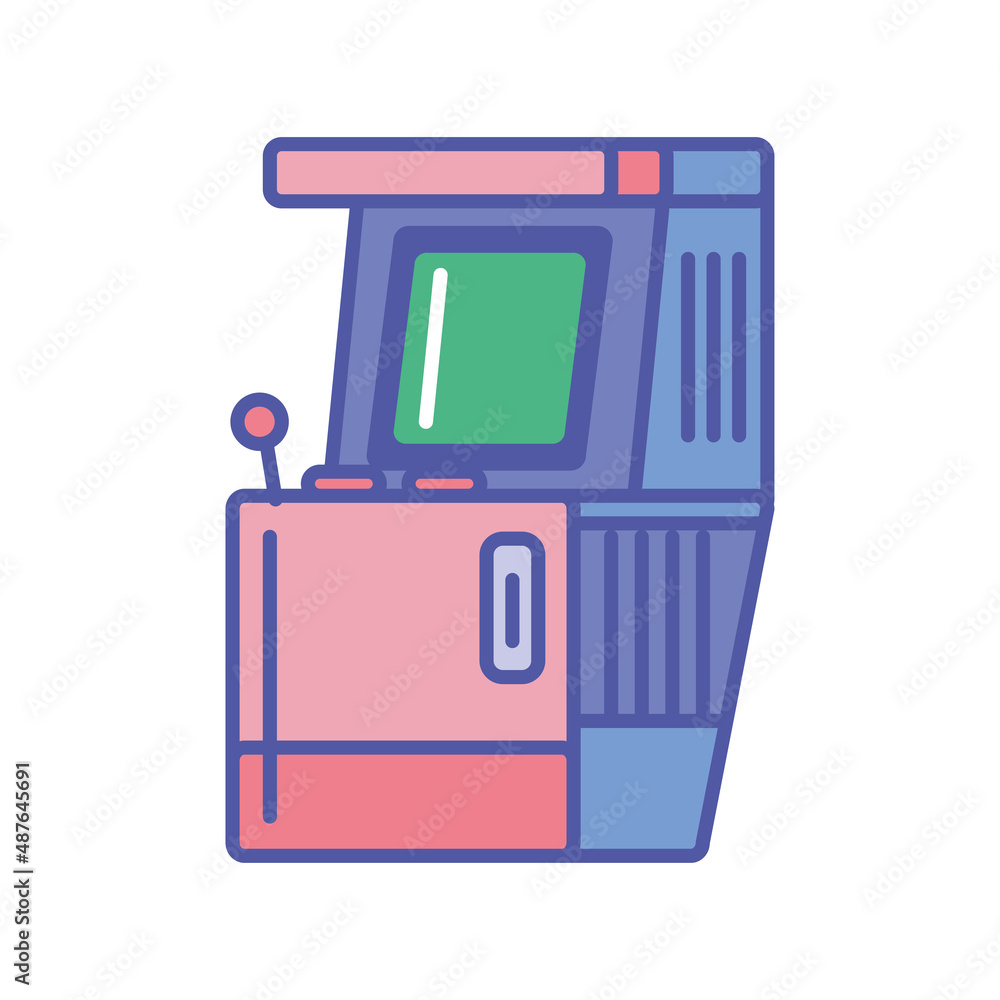 Poster arcade machine game retro tech