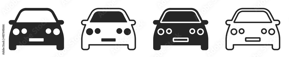 Wall mural set of car icon. car. car symbol. machine signs for applications and web sites. vector illustration.