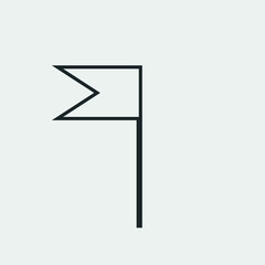 Flag vector icon illustration sign