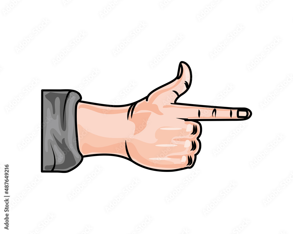 Poster hand index finger pointing