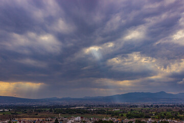 clouds over the city