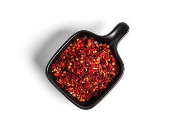 Red spices isolated on a white background.