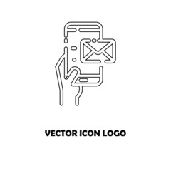 Message Icon in trendy flat style isolated on grey background. Sms symbol for your web site design, logo, app, UI. Vector illustration, EPS10.