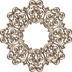 3D-image bronze central classic ornament for ceiling decorationmage