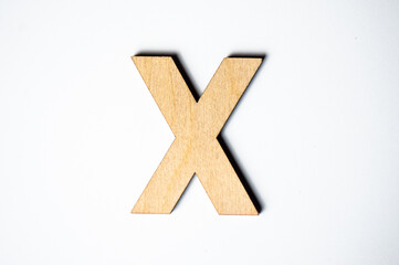 Obraz premium Wooden letter X