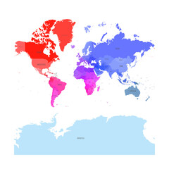 Colorful political map of World.