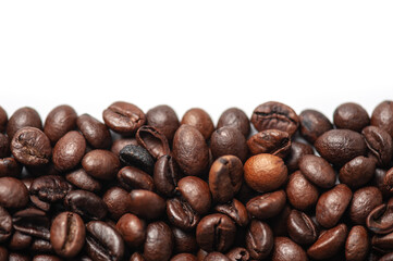 coffee beans isolated on white background