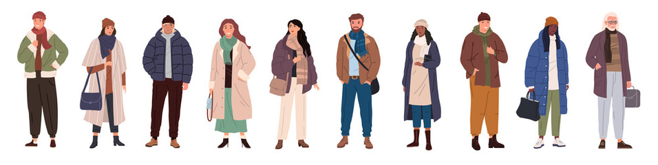 People in winter clothes