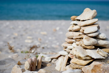 Stone castle on the beach
