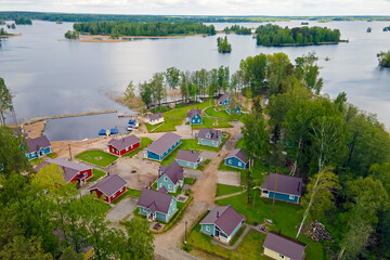 A small Finnish-style recreation center on the lake's yerega