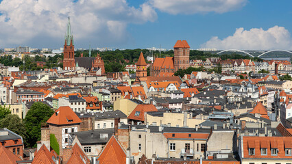 Fototapeta na wymiar Thorn, Blick vom Turm des alten Rathaus