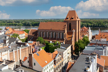 Thprn, Blick vom Turm des alten Rathaus - obrazy, fototapety, plakaty