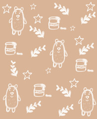 seamless pattern with beard 