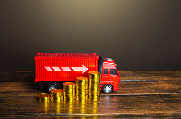 Rising prices for transport of goods. Rise in the cost of shipping freight services, high cost of...