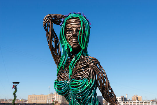 Art in the Park sculpture.