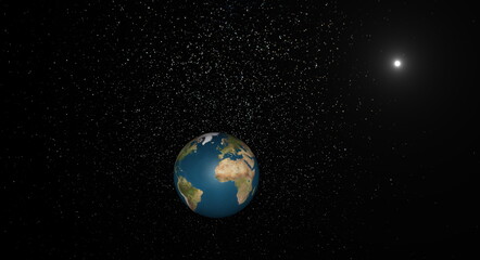 background earth in space