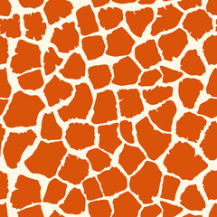 Abstract modern giraffe seamless pattern. Animals trendy background. Brown decorative vector stock illustration for print, card, postcard, fabric, textile. Modern ornament of stylized skin