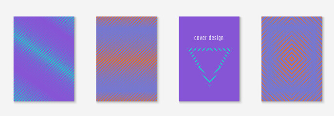 Obraz premium Line geometric elements on minimalist trendy cover template.