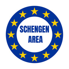 Schengen area symbol icon