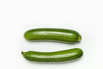 Zucchini isolated on white background