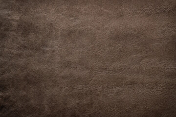 Brown leather texture background. Dark genuine leather