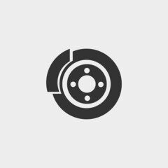 Brake vector icon illustration sign