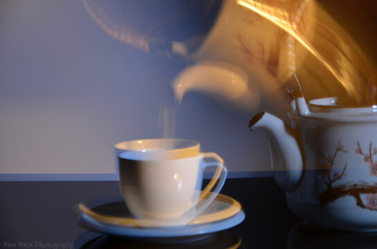 Teekanne Kaffekanne Kaffee Tee Langzeitbelichtung