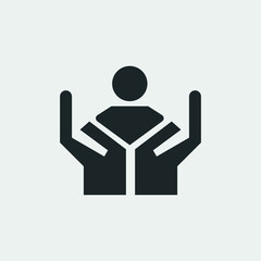 Humanitarian vector icon illustration sign